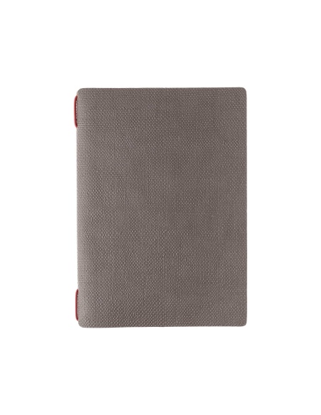 Porta Menu A5 (16,5x23,1 cm) senza etichetta 2 buste (4 facciate) elastico rosso JUTA GRIGIO