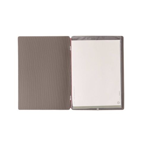 Porta Menu A5 (16,5x23,1 cm) senza etichetta 2 buste (4 facciate) elastico rosso JUTA GRIGIO