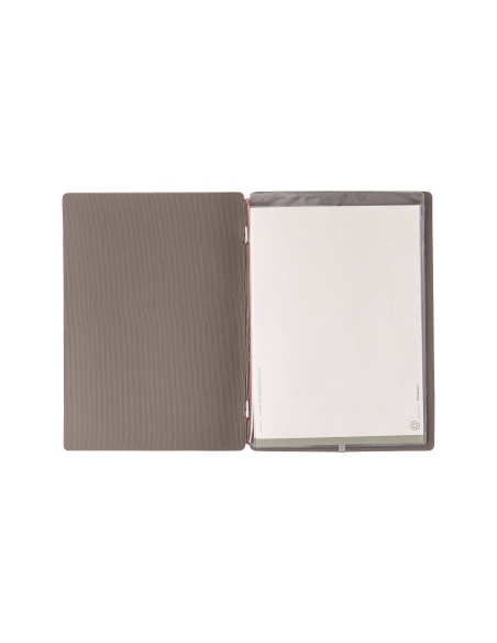 Porta Menu A5 (16,5x23,1 cm) senza etichetta 2 buste (4 facciate) elastico rosso JUTA GRIGIO