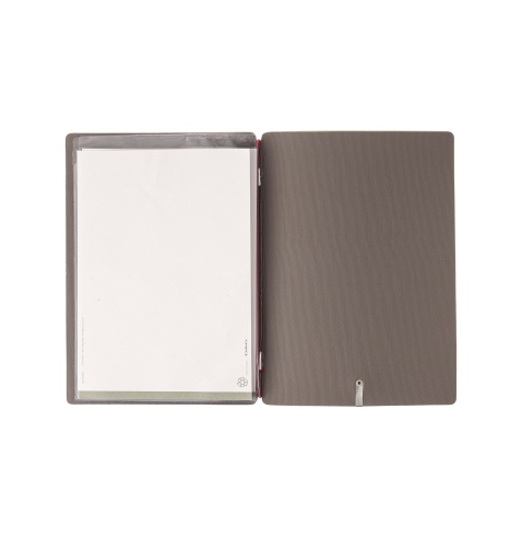 Porta Menu A5 (16,5x23,1 cm) senza etichetta 2 buste (4 facciate) elastico rosso JUTA GRIGIO