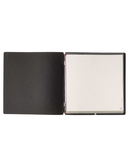 Porta Menu QUADRATO (23x23,1 cm) senza etichetta 2 buste (4 facciate) elastico rosso JUTA NERO