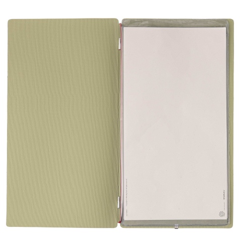 Porta Menu A4 SLIM (17,4x31,8 cm) senza etichetta 2 buste (4 facciate) elastico rosso JUTA SALVIA