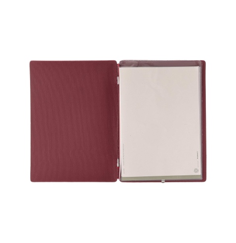 Porta Menu A5 (16,5x23,1 cm) senza etichetta 2 buste (4 facciate) elastico rosso JUTA BORDEAUX