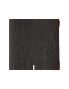 Porta Menu QUADRATO (23x23,1 cm) senza etichetta 2 buste (4 facciate) elastico rosso JUTA BICOLOR 2