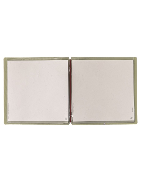 Porta Menu QUADRATO (23x23,1 cm) senza etichetta 2 buste (4 facciate) elastico rosso JUTA SALVIA