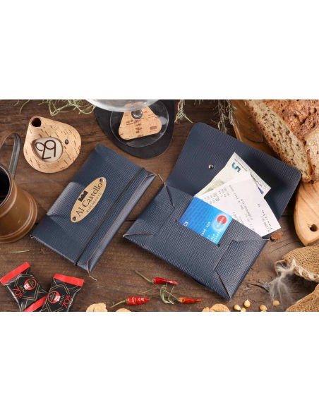 BILL porta conto/resto etichetta PATCH "personalizzata" (minimo 18 pezzi) CHEF BLU