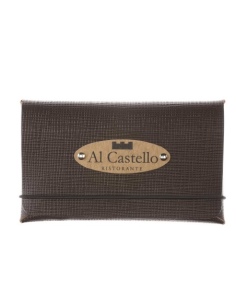 BILL porta conto/resto etichetta PATCH "personalizzata" (minimo 18 pezzi) CHEF MARRONE