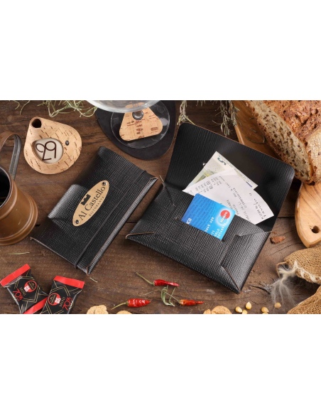 BILL porta conto/resto etichetta PATCH "personalizzata" (minimo 18 pezzi) CHEF NERO