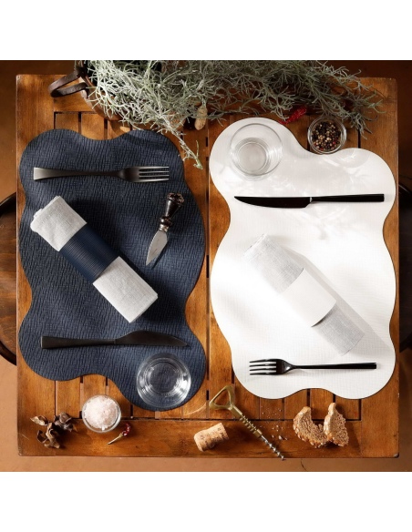 TOVAGLIETTE TAPPETINI D'ARREDO 44x29 cm BLOB pezzo singolo CHEF BLU