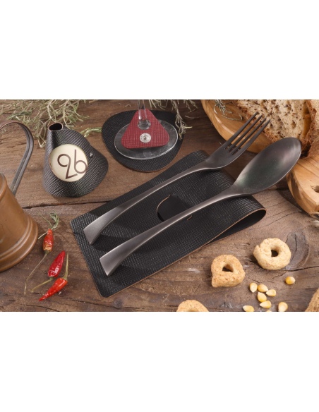 CUTLERY REST poggia posate CHEF NERO conf. 4 pz.