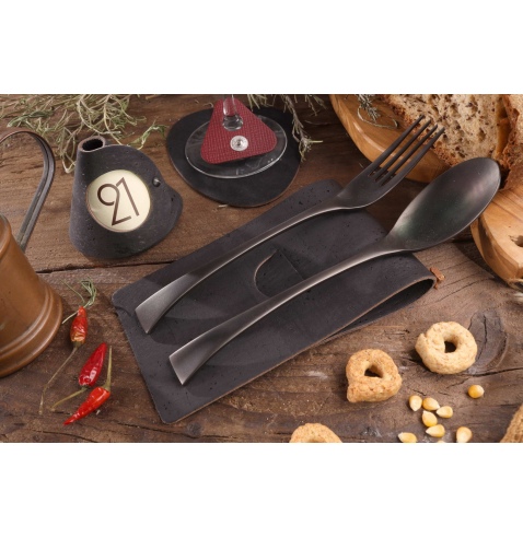 CUTLERY REST poggia posate SUGHERO NERO sp. 2.5 conf. 4 pz.