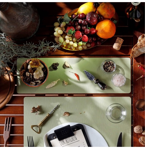 TOVAGLIETTE TAPPETINI D'ARREDO 48x15 cm pezzo singolo CHEF SALVIA