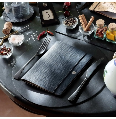 NOTE PORTFOLIO L-A5 taccuino con fogli CHEF BLU