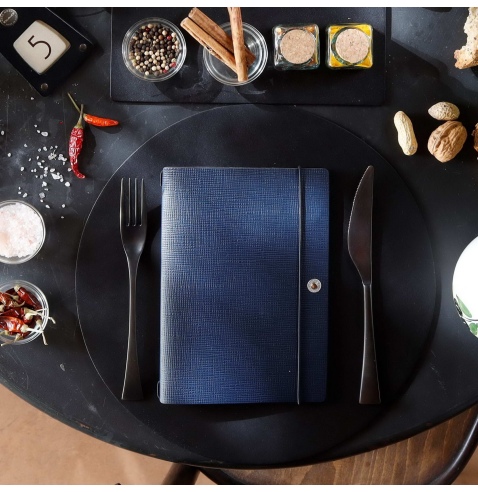 NOTE PORTFOLIO L-A5 taccuino con fogli CHEF BLU