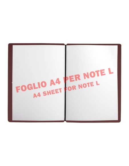 NOTE PORTFOLIO L-A5 taccuino con fogli CHEF BORDEAUX