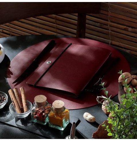 NOTE PORTFOLIO L-A5 taccuino con fogli CHEF BORDEAUX