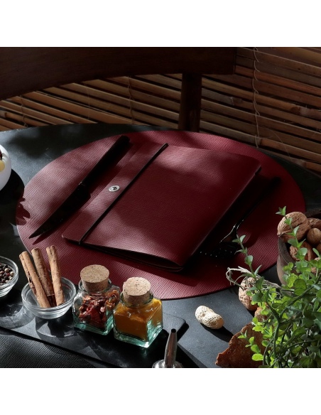 NOTE PORTFOLIO L-A5 taccuino con fogli CHEF BORDEAUX