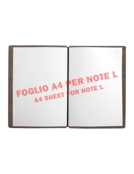 NOTE PORTFOLIO L-A5 taccuino con fogli ECOMENU MARRONE