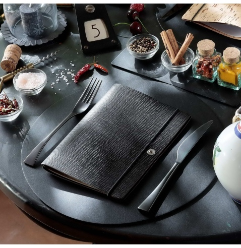 NOTE PORTFOLIO L-A5 taccuino con fogli CHEF NERO