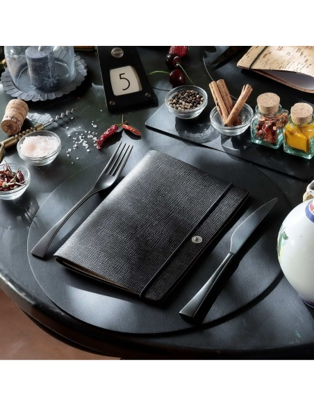 NOTE PORTFOLIO L-A5 taccuino con fogli CHEF NERO