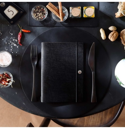 NOTE PORTFOLIO L-A5 taccuino con fogli CHEF NERO