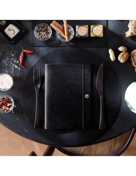 NOTE PORTFOLIO L-A5 taccuino con fogli CHEF NERO
