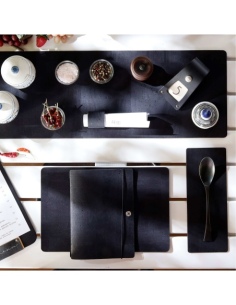NOTE PORTFOLIO L-A5 taccuino con fogli SUGHERO NERO sp. 2.5 2