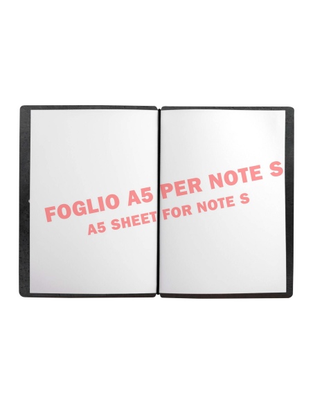 NOTE PORTFOLIO S-A6 taccuino con fogli SUGHERO NERO sp. 2.5