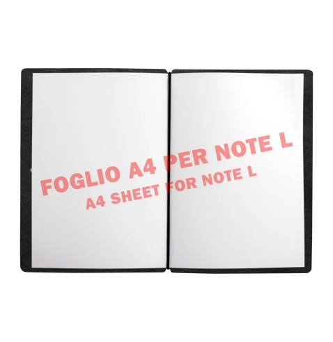 NOTE PORTFOLIO L-A5 taccuino con fogli ECOMENU NERO