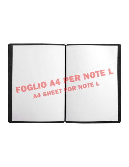 NOTE PORTFOLIO L-A5 taccuino con fogli ECOMENU NERO