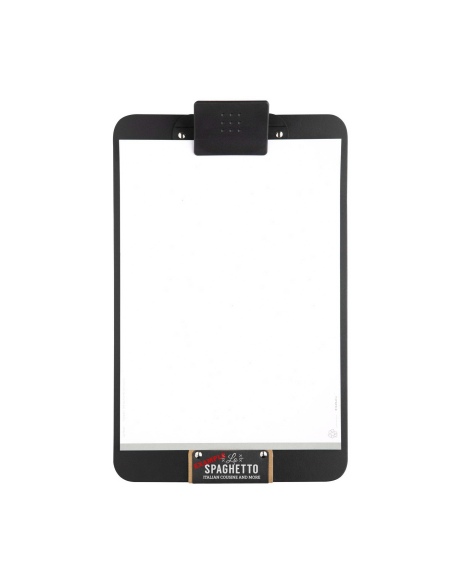 SPRINGER A4 porta blocco etichetta nera PATCH "personalizzata" (minimo 18 pezzi) molla ferma fogli supporto BULL NERO sp. 3,0