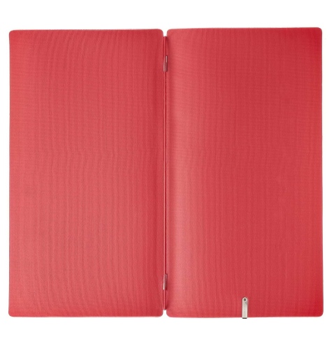 Porta Menu A4 SLIM (17,4x31,8 cm) senza etichetta solo elastico rosso JUTA BICOLOR