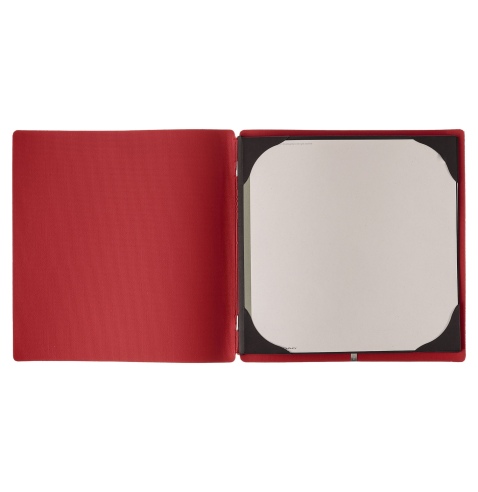 Porta Menu QUADRATO (23x23,1 cm) senza etichetta solo elastico rosso JUTA BICOLOR