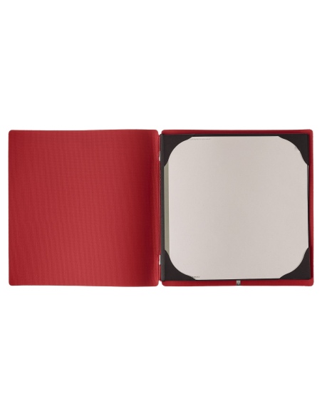 Porta Menu QUADRATO (23x23,1 cm) senza etichetta solo elastico rosso JUTA BICOLOR