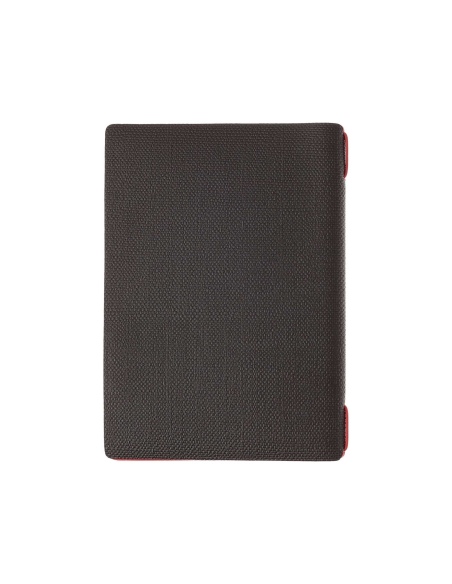 Porta Menu A5 (16,5x23,1 cm) etichetta PATCH "menu" solo elastico rosso JUTA BICOLOR