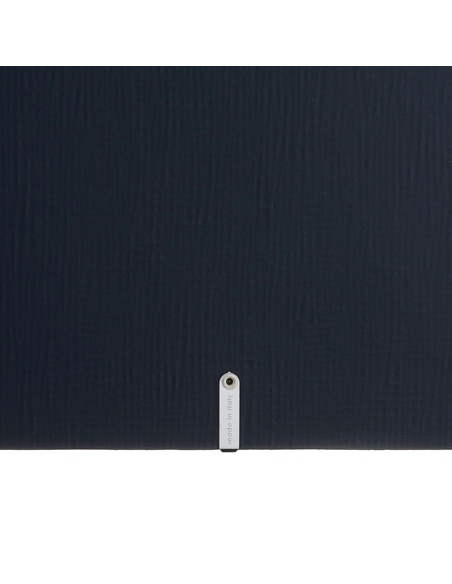 Porta Menu A4 (23,2x31,8 cm) etichetta METAL "menu" 2 buste (4 facciate) elastico nero CHEF BLU