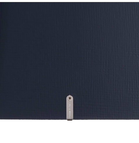 Porta Menu A5 (16,5x23,1 cm) etichetta METAL "menu" 2 buste (4 facciate) elastico nero CHEF BLU