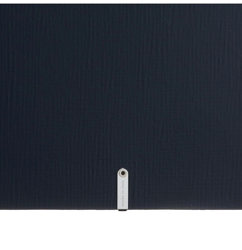 Porta Menu A4 (23,2x31,8 cm) etichetta METAL "personalizzata" (minimo 18 pezzi) 2 buste (4 facciate) elastico nero CHEF BLU