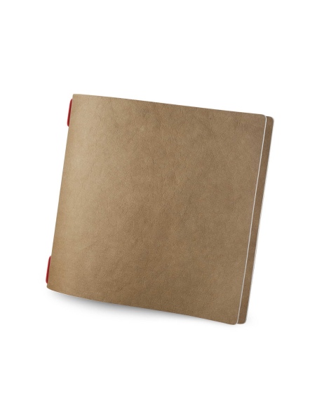 Porta Menu CUSTOM QUADRATO (23x23,1 cm) non stampato - solo elastico rosso - ECO NATURALE sp. 0.6