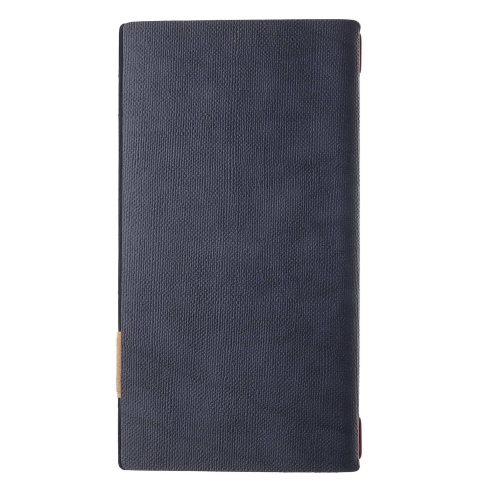 Porta Menu A4 SLIM (17,4x31,8 cm) etichetta PATCH "personalizzata" (minimo 18 pezzi) 2 buste (4 facciate) elastico rosso JUTA BL
