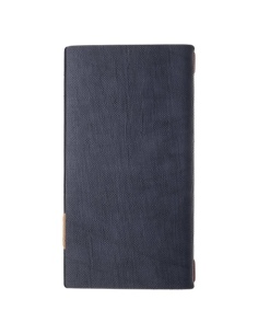 Porta Menu A4 SLIM (17,4x31,8 cm) etichetta PATCH "menu" 2 buste (4 facciate) elastico rosso JUTA BLU 2