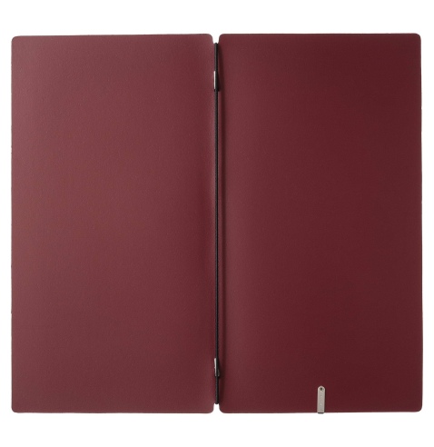 Porta Menu A4 SLIM (17,4x31,8 cm) senza etichetta solo elastico nero CHEF BORDEAUX