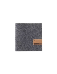 Porta Menu QUADRATO (23x23,1 cm) etichetta PATCH "menu" 2 buste (4 facciate) elastico nero GO-GREEN GRIGIO