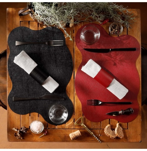TOVAGLIETTE TAPPETINI D'ARREDO 44x29 cm BLOB pezzo singolo CHEF BORDEAUX