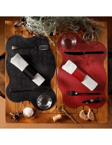 TOVAGLIETTE TAPPETINI D'ARREDO 44x29 cm BLOB pezzo singolo CHEF BORDEAUX