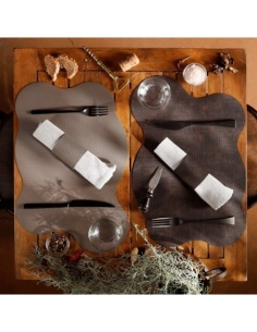 TOVAGLIETTE TAPPETINI D'ARREDO 44x29 cm BLOB pezzo singolo JUTA MARRON 2