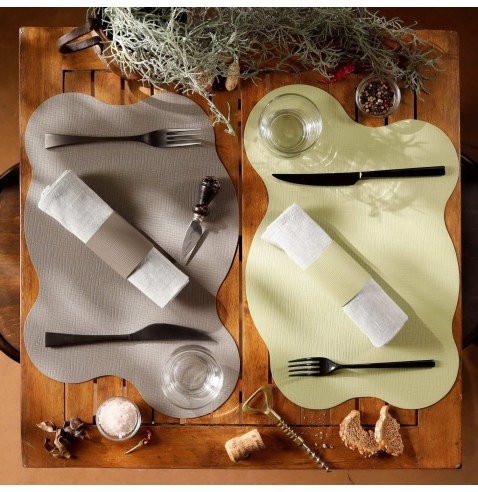 TOVAGLIETTE TAPPETINI D'ARREDO 44x29 cm BLOB pezzo singolo CHEF SALVIA