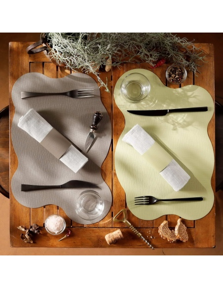 TOVAGLIETTE TAPPETINI D'ARREDO 44x29 cm BLOB pezzo singolo CHEF TORTORA