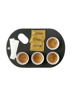 COFFEE TRAY porta bicchieri - BULL NERO sp. 3,0 2