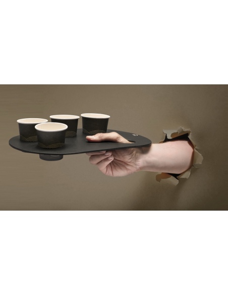COFFEE TRAY porta bicchieri - BULL NERO sp. 3,0